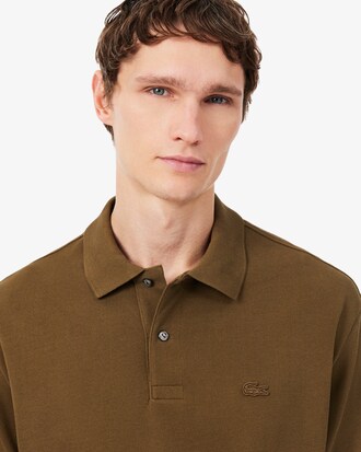 Polo in piqu&eacute; pesante loose fit