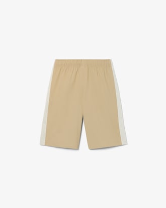 Shorts in taffetà con inserto in mesh