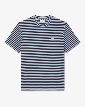 T-shirt in cotone testurizzato a righe