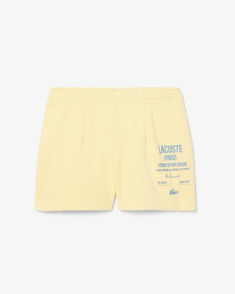 Shorts in tessuto felpato plissettato