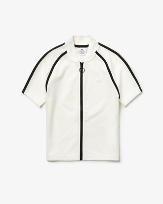 Polo da donna con fasce a contrasto e colletto a fascia slim fit Lacoste LIVE