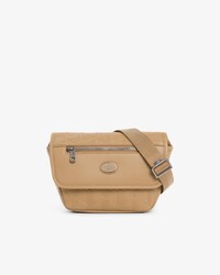 Borsa messenger mini in pelle con monogramma