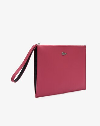 Pochette in canvas piqu&eacute; spalmata Anna