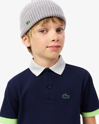Polo in piqué colorblock