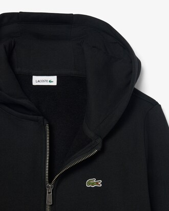 Felpa con zip unisex in tessuto felpato spazzolato