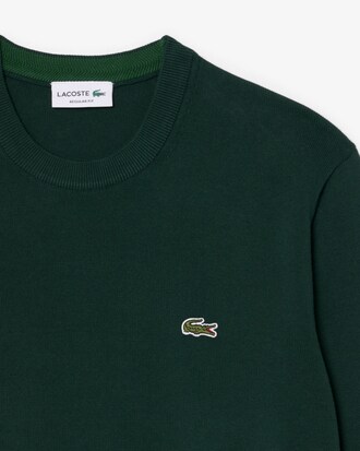 Pullover girocollo monocromatico in cotone