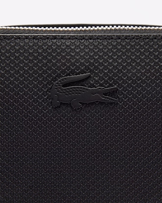 Borsa a spalla in pelle effetto piqué Chantaco