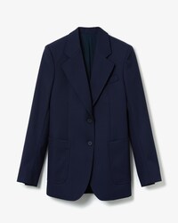 Blazer da donna in misto lana tinta unita Fashion Show