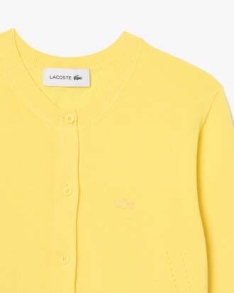 Cardigan 3D in maglia di cotone a coste