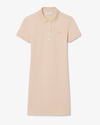 Vestito polo slim fit in mini piqu&eacute; stretch