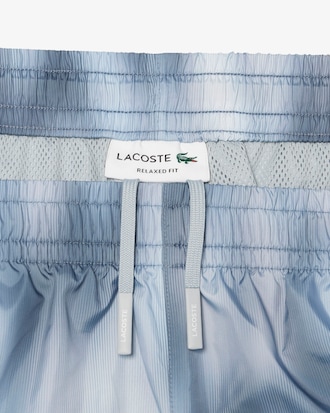 Shorts relaxed fit in taffet&agrave; stampato