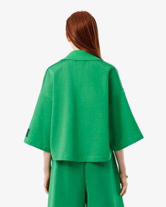 Felpa boxy con collo a polo Runway