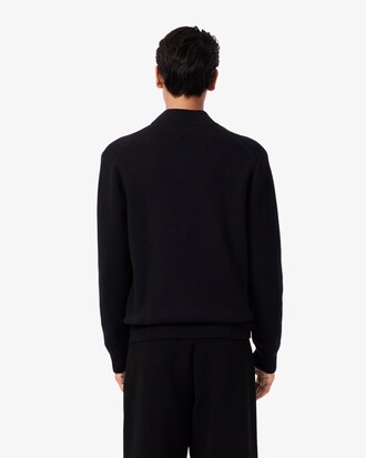 Bomber in maglia di cotone e lana