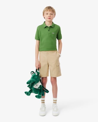 Shorts cargo lunghi in gabardine