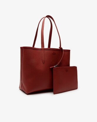 Tote bag da donna in canvas spalmato con motivo jacquard double face Anna