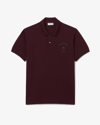 Polo classic fit ricamata in petit piqu&eacute;