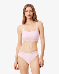 Bralette in microfibra con fascia smerlata