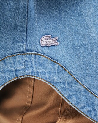 Camicia da donna in jeans leggera con colletto a polo