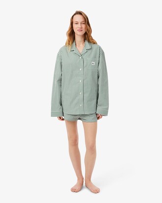 Set pigiama oversize in popeline a righe