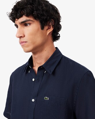 Camicia di lino a maniche corte