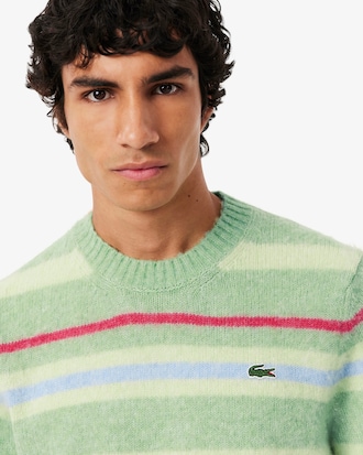 Maglione a righe in lana e alpaca