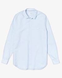 Camicia da uomo in popeline di cotone a righe orizzontali regular fit