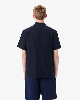 Camicia di lino a maniche corte