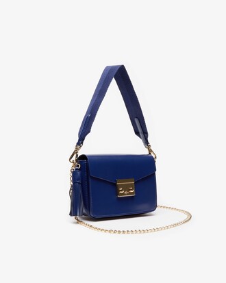 Borsa a tracolla quadrata in pelle spalmata Live Mate da donna