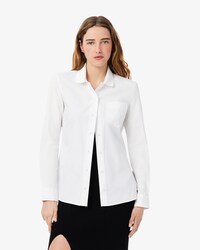 Camicia in popeline elasticizzato slim fit