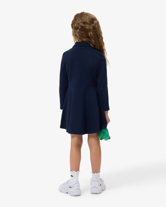 Abito polo a maniche lunghe in piqué elasticizzato