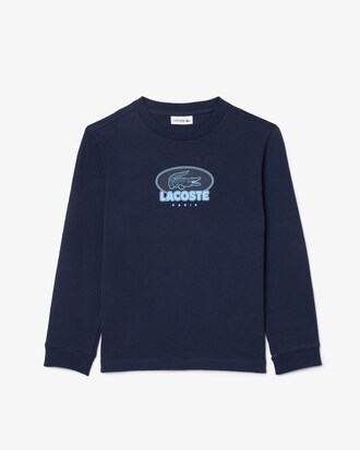 T-shirt con stemma stampato in cotone pesante