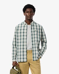 Camicia regular fit in popeline motivo scozzese