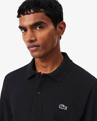 Polo in cotone a maniche lunghe regular fit