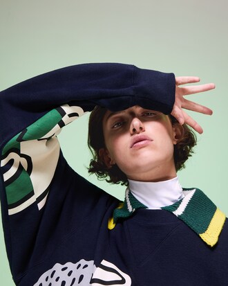 Felpa unisex con coccodrillo stampato Fashion Show