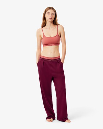 Bralette in microfibra con fascia smerlata