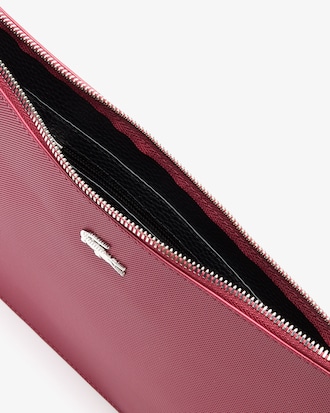 Pochette in canvas piqu&eacute; spalmata Anna