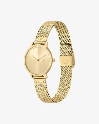 Orologio a 2 lancette in maglia con placcatura ionica in oro giallo Suzanne