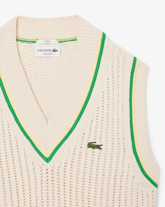 Gilet in felpa effetto uncinetto