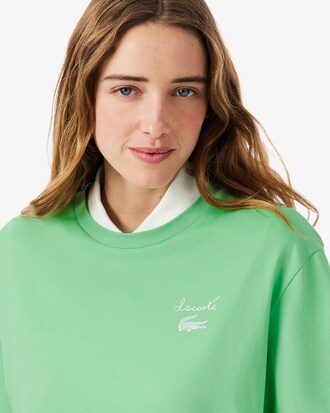 Abito t-shirt oversize in jersey con marchio