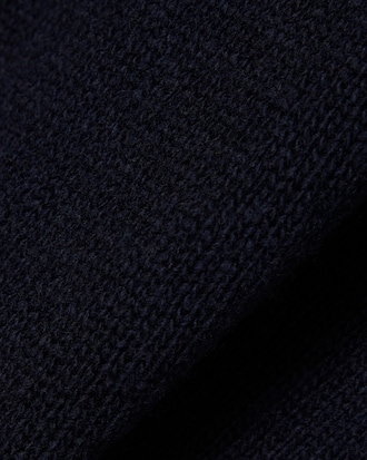 Maglione a collo alto in lana cardata con zip