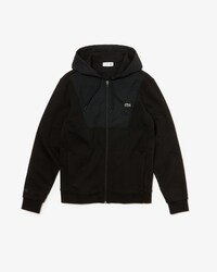 Felpa da uomo con cerniera in pile con cappuccio e inserti a contrasto Lacoste SPORT