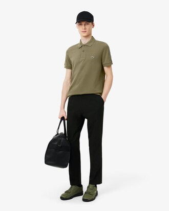 Polo con logo a righe regular fit