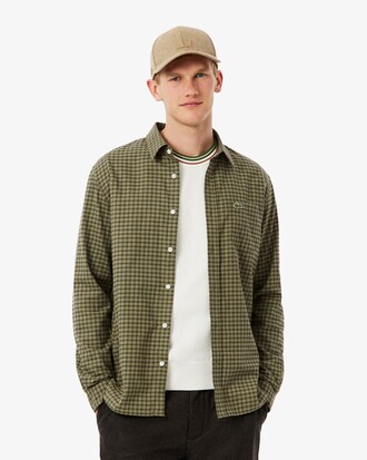 Camicia regular fit in flanella motivo scozzese
