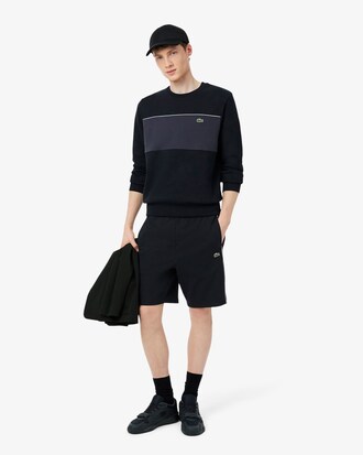 Shorts in tessuto felpato regular fit color block