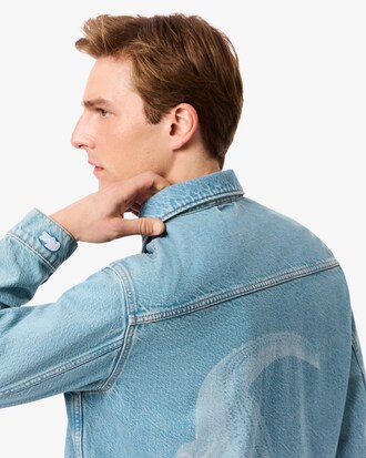 Giacca in denim con coccodrillo
