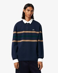 Polo da rugby relaxed fit a righe