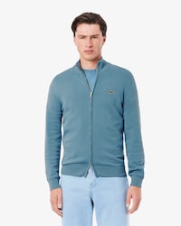 Pullover in cotone a collo alto con zip