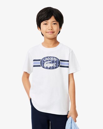 T-shirt in cotone con stampa monogramma