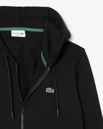 Felpa in tessuto felpato classic fit con zip