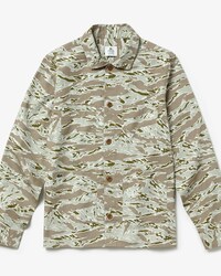 Camicia da uomo in cotone con stampa camouflage Lacoste LIVE